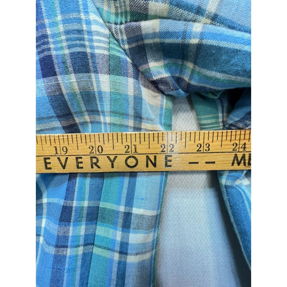 Talbots Women's Classic Linen 2 Button Blazer Long Sleeve Size L Multi Plaid - Picture 7 of 11